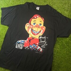 Vintage 90s black Howdy Doody tee Size XL